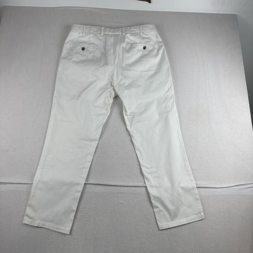 Suitsupply Porto Mens White Cotton Chino Pants Trousers fits 33*26 Preppy Cruise